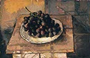 Philip Hale : Grapes on Plate oil on panel 12" X 15"