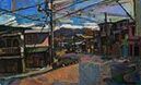 Barrio San Agustin 5 13"X 21", oil on paper mounted on canvas